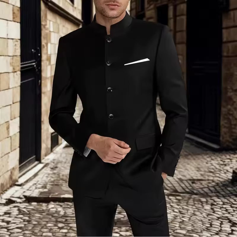 Black tailored suit