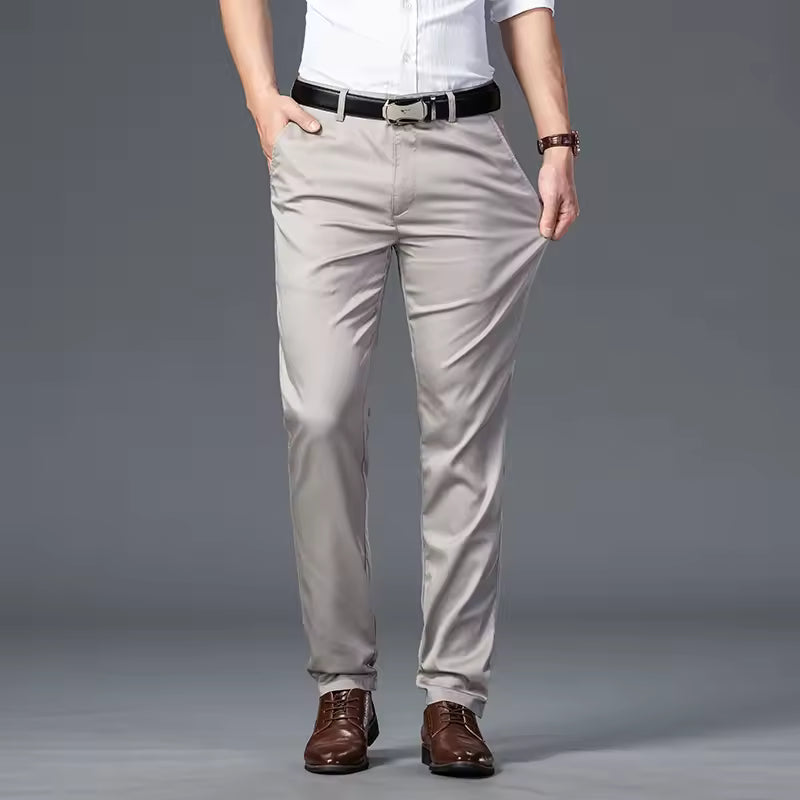 Light beige tailored trousers